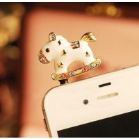 材质3.MM耳机塞IPAD苹果IPHONE5手机防尘塞3C数码配件水钻韩国