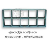 双层收纳壁挂收纳架 墙饰木架 做旧创意家居饰品收纳墙壁柜放物架