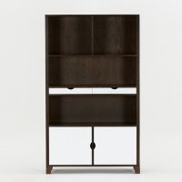 Trestle two door bookshelf斯达家具NT017经典现代实木板式客厅书房储物柜