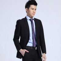 厂家定制韩版职业装***西服男士职业装西装欢迎来样定做加工
