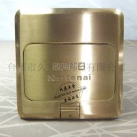 四通松日彈起式二三插五孔地板插地面銅插座酒店工程用含暗盒