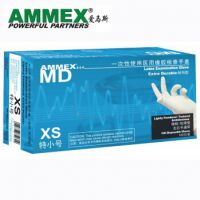 爱马斯一次性医用橡胶检查手套（有粉，麻面，加厚型）100只/盒