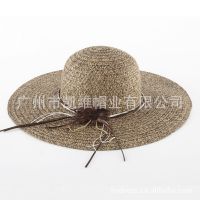 中国广东 淑女大草帽 蝴蝶节纸草帽 专业帽厂19年生产OEM品牌帽子