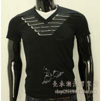 供應(yīng)全球購(gòu)A家歐美明星男***半袖高端男士小衫修身男裝短袖t恤男潮