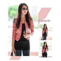 2014春装新款小皮衣女短款修身夹克PU韩版圆领女装外套机车