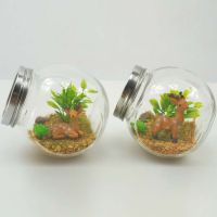 创意礼品 ***季小鹿扁果瓶 多肉龙猫 日本宫崎骏 树脂摆件工艺品