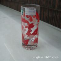 供应青苹果印花玻璃杯  水杯  果汁杯  饮料玻璃杯