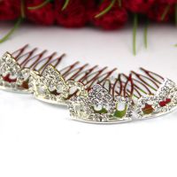 韓版兒童皇冠  可愛寶寶公主頭飾 閃亮插梳 演出裝飾發(fā)簪