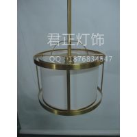供应厂家定制欧式圆形皇家庄雅仿羊皮吊灯 酒店会所KTV工程灯订做