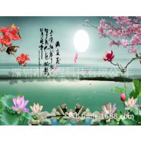 訂制大型壁畫 電視背景墻紙壁紙找深圳永煜壁畫生產(chǎn)廠家