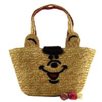 WC熊植物編手工藝制品/歐美日韓原單草編包、單肩包