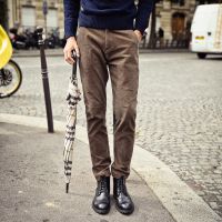 休闲裤 2014冬装新款男士灯芯绒休闲裤小直筒百搭潮款男裤 66K83