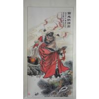 中国画传统人物画山东国画名家王英民钟馗纳福图