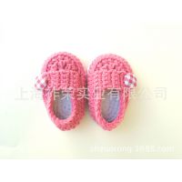 [厂家直销]婴儿毛线鞋 毛线编织婴儿鞋 针织毛线童鞋 手钩婴儿鞋