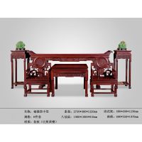 东阳红木家具-百家红木-红木家具-红酸枝中堂-供应福满堂中堂