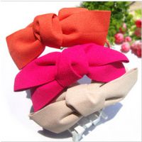 韓國布藝品 蝴蝶結(jié)布藝頭箍 ***頭飾 手工制作H