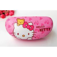 HELLO KITTY 卡通墨镜盒 太阳镜盒 PU 眼镜盒 皮革镜盒