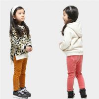 2858  女童燈芯絨修身長(zhǎng)褲 彈力好 外貿(mào)百搭 加絨加厚鉛筆褲 7色