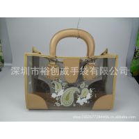 深圳龙岗手袋厂家直销 专业生产 PVC手提袋 女士时尚休闲包