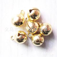 浙江金华义乌工厂供应电镀金色一字圆铃铛8mm铜铃铛真空镀膜金色