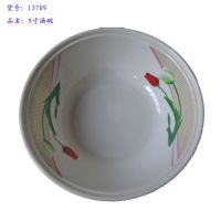 厂家直销，仿瓷密胺餐具，美耐皿密胺碗，9寸内纹汤碗，水果碗