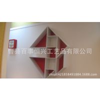 厂家低价批发创意格子置物架 现代时尚电视墙壁架背景装饰搁板