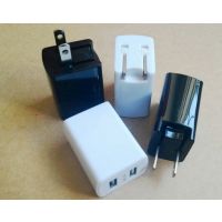 亚天ASIA909C热销新款2.1A双usb充电器批发 苹果三星手机充电器 热卖新款双usb旅充