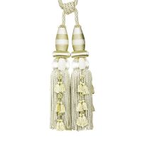 工廠實(shí)體店直銷(xiāo)歐式窗簾配件奢華高端品質(zhì)精美雙流蘇綁帶掛球批發(fā)