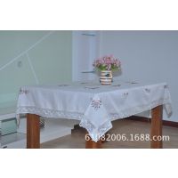 【国芳绣品】丝带手工绣花桌布、台布
