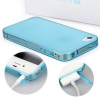 批发苹果4s iphone 4超薄双面磨砂TPU 带防尘塞 手机保护壳外壳