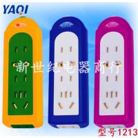 深圳市雅奇電工 13孔炫彩繽紛系列插座 送錄音廣告 江湖地?cái)偖a(chǎn)品