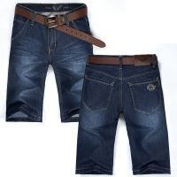 新款男式牛仔褲直筒男褲 薄款男士短褲五分褲 牛仔短褲 男批發(fā)潮