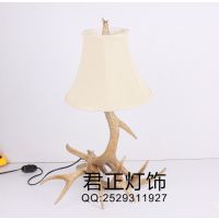 供应【鹿角台灯】艺术装饰非标订做工程别墅创意欧式个性鹿角台灯