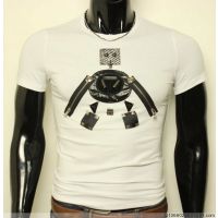 供應(yīng)P家時(shí)尚機(jī)器人小衫2014新款棉男裝短袖T恤拼接金屬3d全球購(gòu)***潮