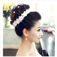 新娘飾品 蕾絲發(fā)帶韓式婚慶水鉆發(fā)飾額飾花朵頭花婚紗頭飾批發(fā)