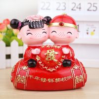 新婚礼品 千年修得共枕眠婚庆摆件 创意婚房装饰品 结婚喜庆娃娃