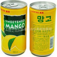 批发 韩国进口饮料 LOTTE乐天芒果汁180ml*15瓶整箱 饮品