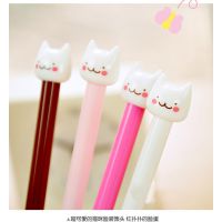 韓國文具 BSJ- 61040超萌小貓咪0.5mm 黑色水筆中性筆