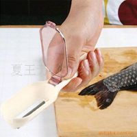 纳居品牌实用鱼鳞刨刮刨刀鱼鳞刨刀批发全塑料厨房刮鳞工具40g