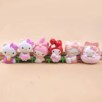 6款helloKitty 凱蒂貓KT貓美樂(lè)蒂手辦公仔玩偶 擺件 鑰匙扣 批發(fā)