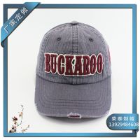 牛仔帽 buckaroo绣花洗水帽 磨破水洗帽子 男女棒球帽生产厂家