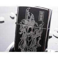 正品ZIPPO 关云长黑冰 煤油打火机 之宝打火机