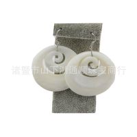 天然时尚淡水珍珠贝壳花耳环 欧美热销款贝壳耳环 耳环批发