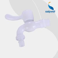 真供PP透明水龙头 塑料水嘴洗衣机水龙头 白色一字柄水龙头