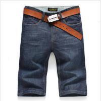 薄款牛仔短褲 夏季男士休閑褲 男式牛仔五分褲男 /短褲男