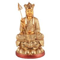 供应12寸 琉璃金 坐全莲地藏王菩萨 宗教 佛教佛像 神佛供品