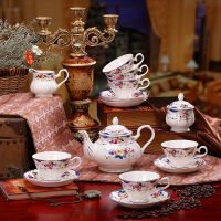 欧式骨瓷咖啡杯碟下午红茶具套装 ***英式皇室玫瑰陶瓷咖啡具