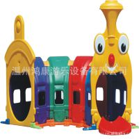 廠家供應(yīng) 游戲小火車隧道 幼兒園塑料小火車 塑料火車鉆洞