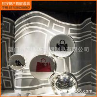 供应2014橱窗道具定制 Dior春夏橱窗道具 电镀银色气球