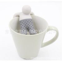 食品级硅胶 Mr.Tea茶先生 泡澡小人茶漏 硅胶泡茶器 正品现货批发